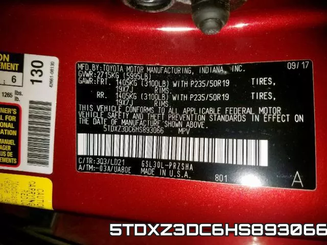 5TDXZ3DC6HS893066 фото 2