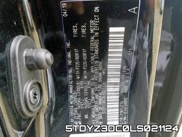 5TDYZ3DC0LS021124 фото 2