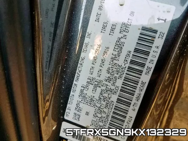 5TFRX5GN9KX132329 фото 2