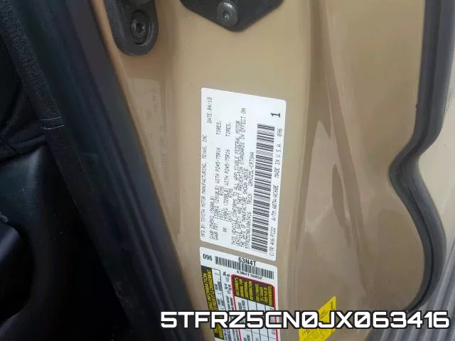 5TFRZ5CN0JX063416 фото 2
