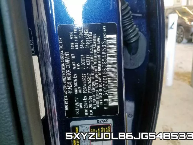 5XYZUDLB6JG548533 фото 2