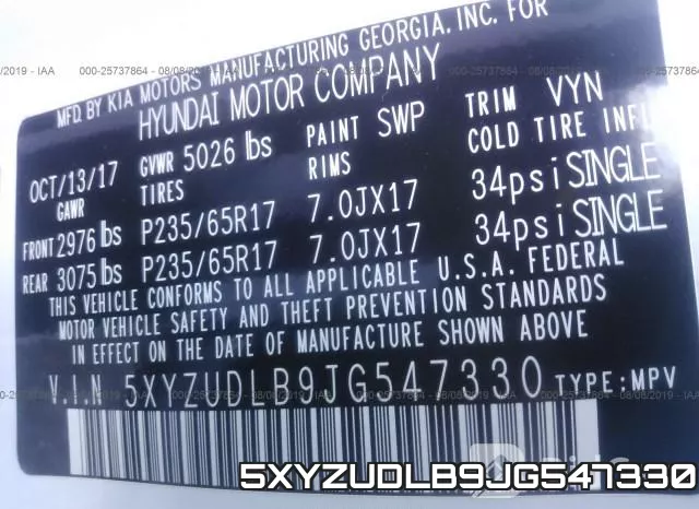 5XYZUDLB9JG547330 фото 10