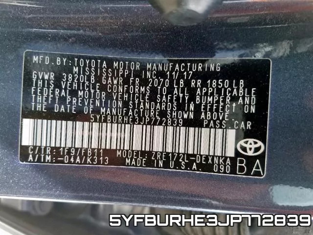 5YFBURHE3JP772839 фото 2