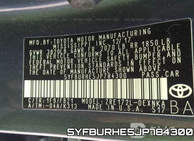5YFBURHE5JP784300 фото 10