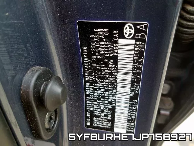 5YFBURHE7JP758927 фото 2