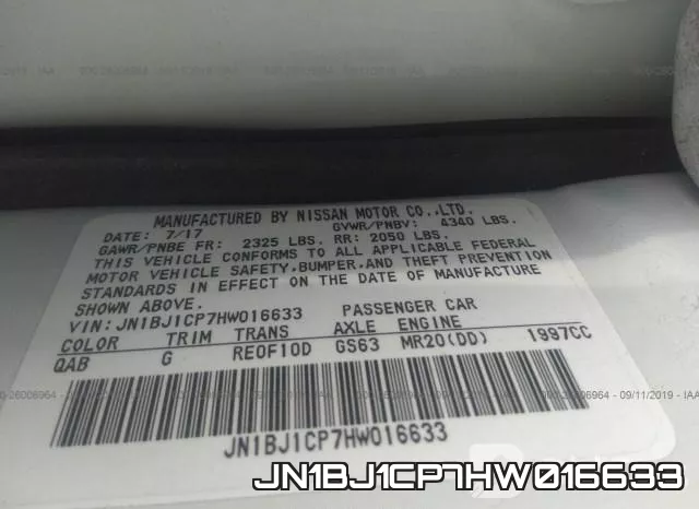 JN1BJ1CP7HW016633 фото 10