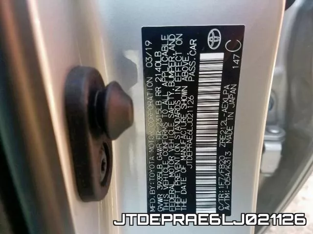 JTDEPRAE6LJ021126 фото 2