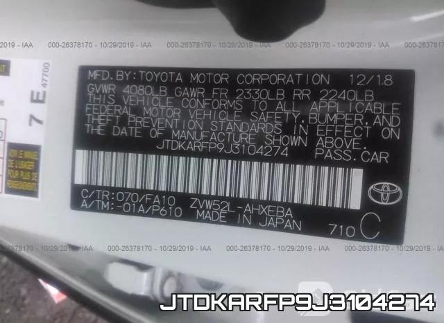 JTDKARFP9J3104274 фото 10