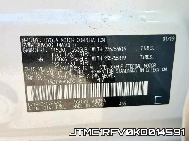 JTMC1RFV0KD014591 фото 2