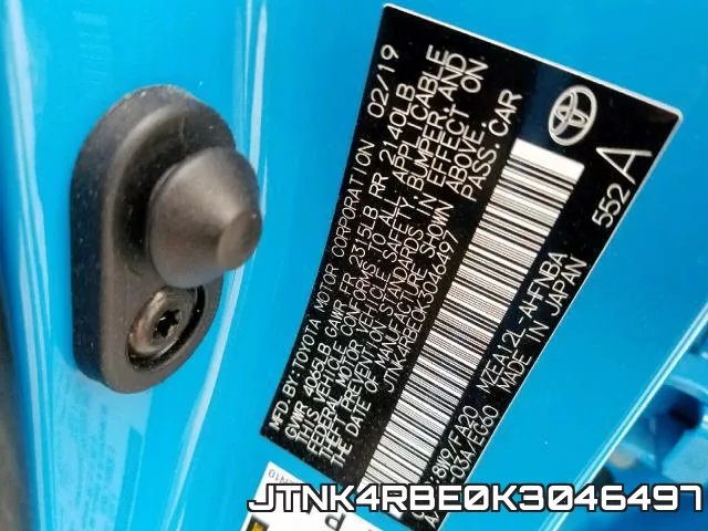 JTNK4RBE0K3046497 фото 2