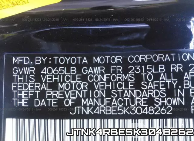 JTNK4RBE5K3048262 фото 10