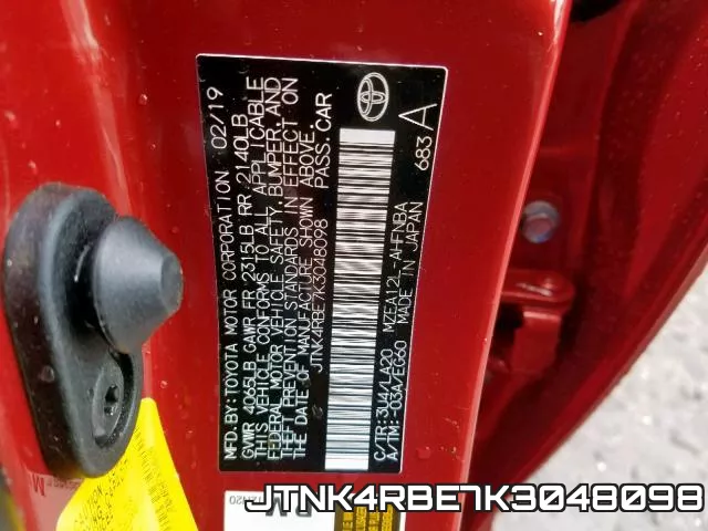 JTNK4RBE7K3048098 фото 2