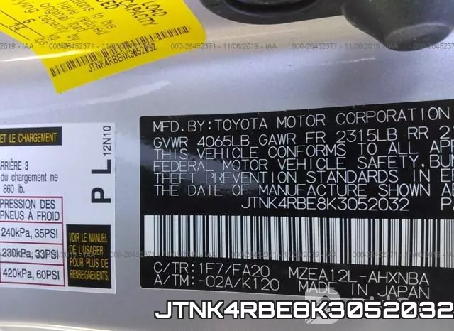 JTNK4RBE8K3052032 фото 10