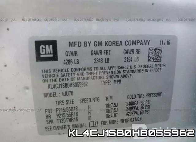 KL4CJ1SB0HB055962 фото 10
