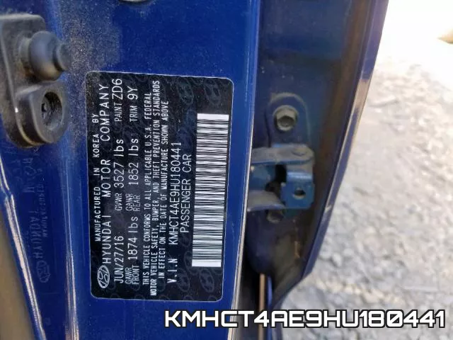 KMHCT4AE9HU180441 фото 2