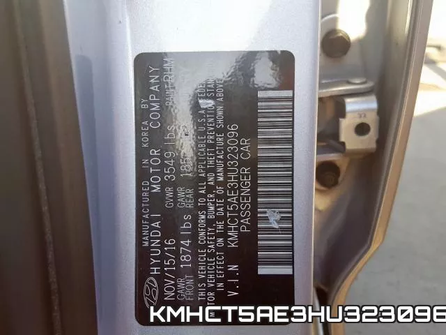 KMHCT5AE3HU323096 фото 2