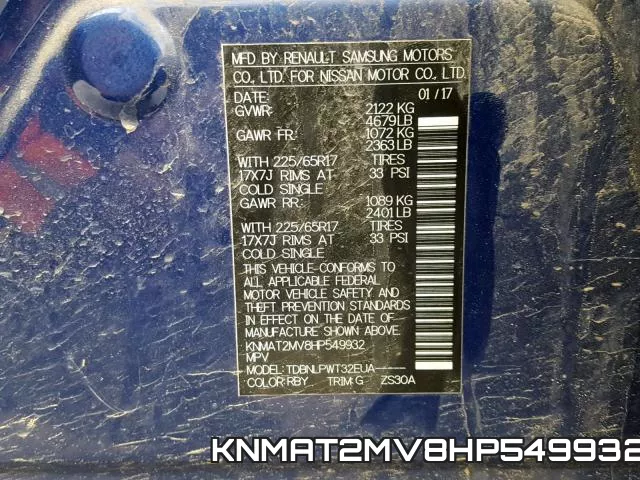 KNMAT2MV8HP549932 фото 2