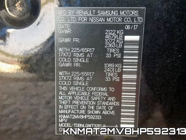 KNMAT2MV8HP592313 фото 2