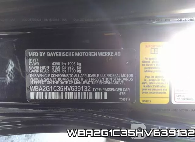 WBA2G1C35HV639132 фото 10