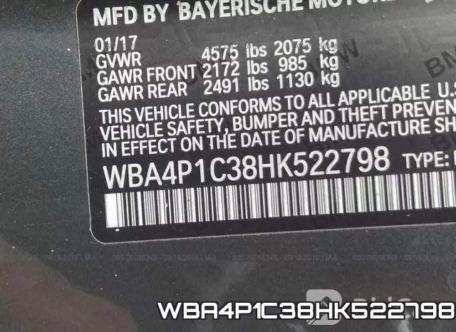 WBA4P1C38HK522798 фото 10