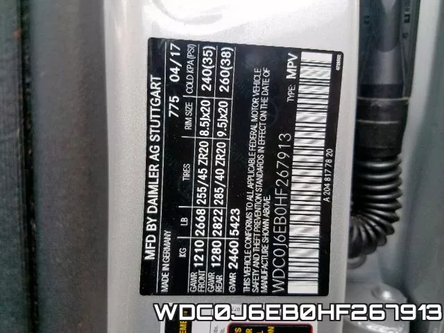WDC0J6EB0HF267913 фото 2