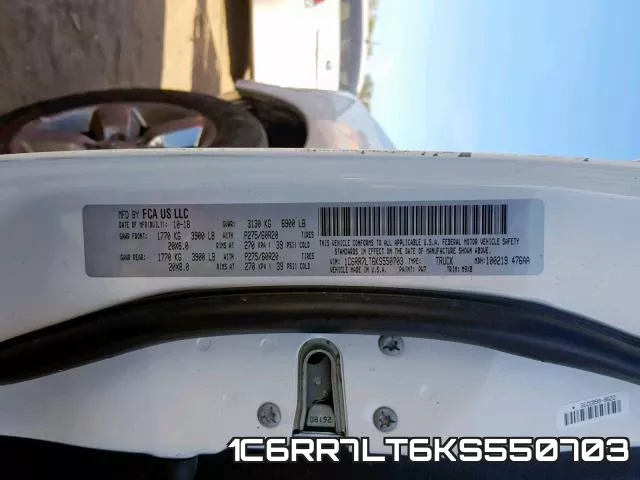 1C6RR7LT6KS550703 фото 2
