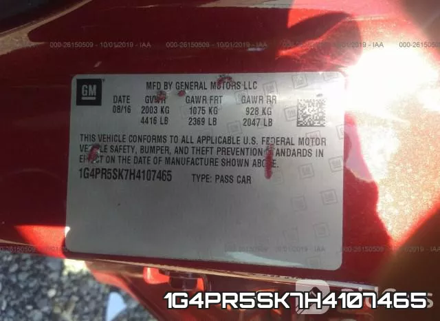 1G4PR5SK7H4107465 фото 10