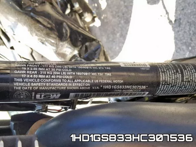 1HD1GS833HC307536 фото 2