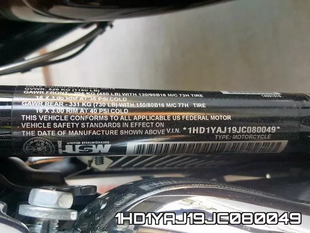 1HD1YAJ19JC080049 фото 2