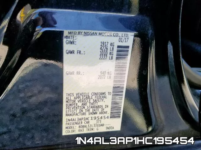 1N4AL3AP1HC195454 фото 2