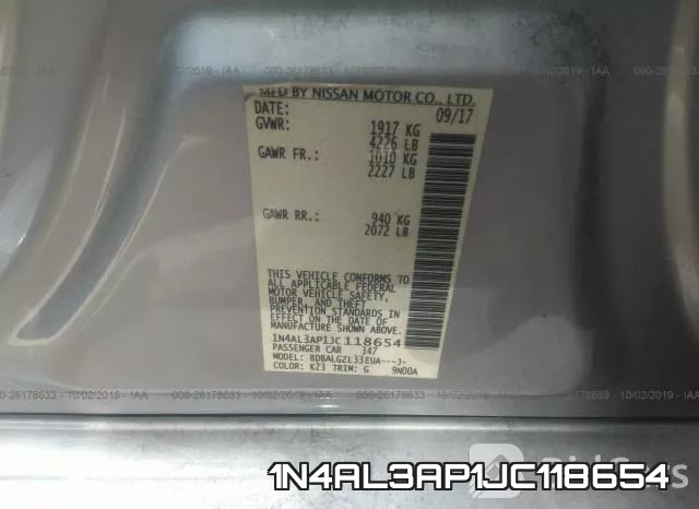1N4AL3AP1JC118654 фото 10