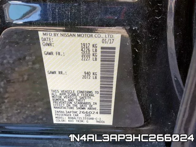 1N4AL3AP3HC266024 фото 2