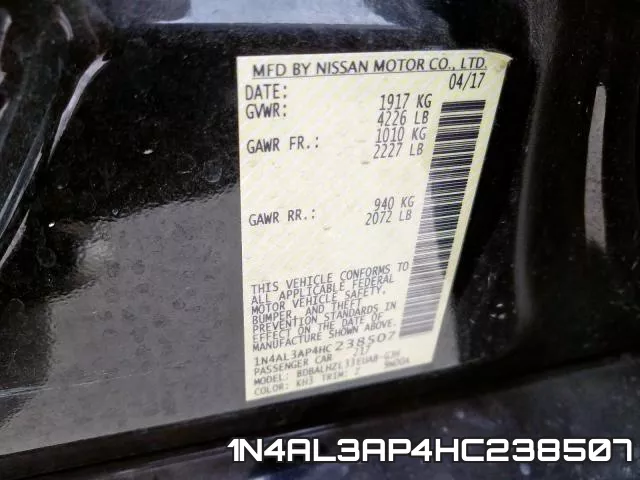 1N4AL3AP4HC238507 фото 2
