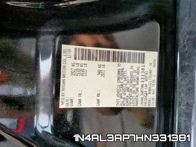 1N4AL3AP7HN331381 фото 2