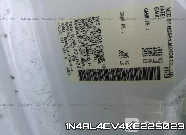 1N4AL4CV4KC225023 фото 10