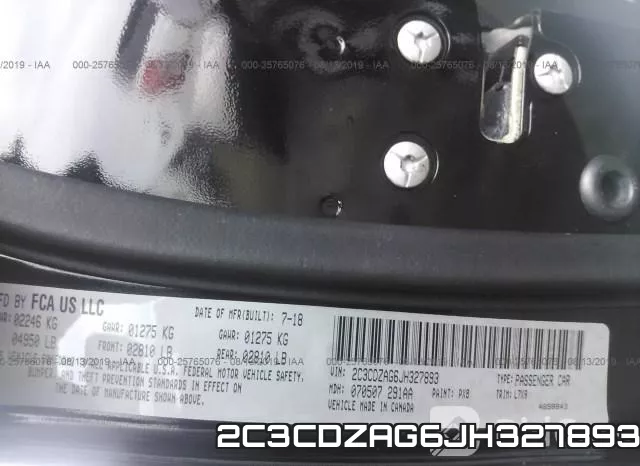 2C3CDZAG6JH327893 фото 10