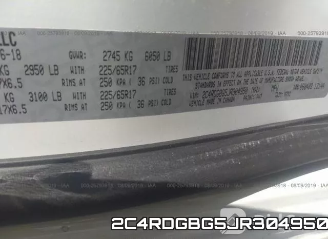2C4RDGBG5JR304950 фото 10