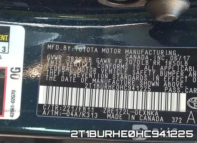 2T1BURHE0HC941225 фото 10