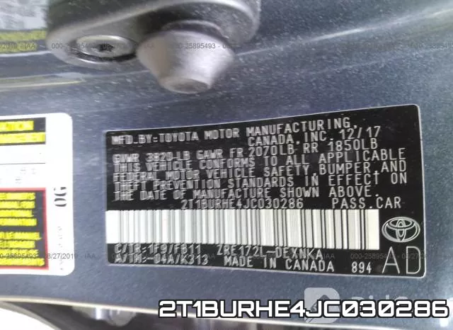 2T1BURHE4JC030286 фото 10