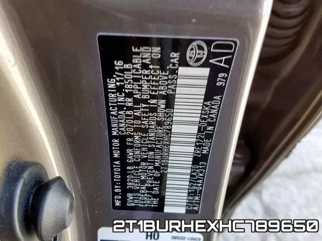 2T1BURHEXHC789650 фото 2