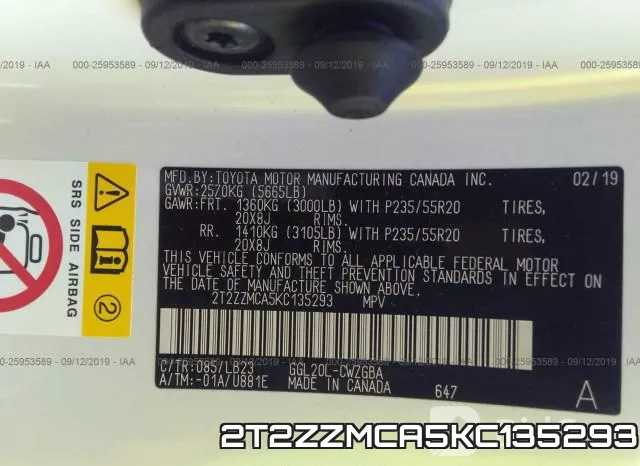 2T2ZZMCA5KC135293 фото 9