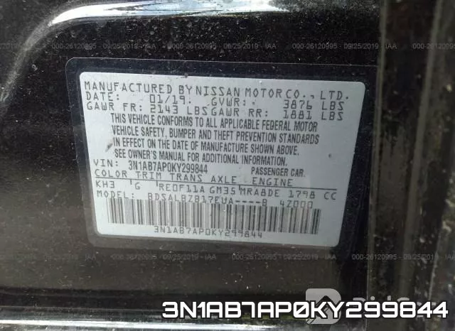 3N1AB7AP0KY299844 фото 10