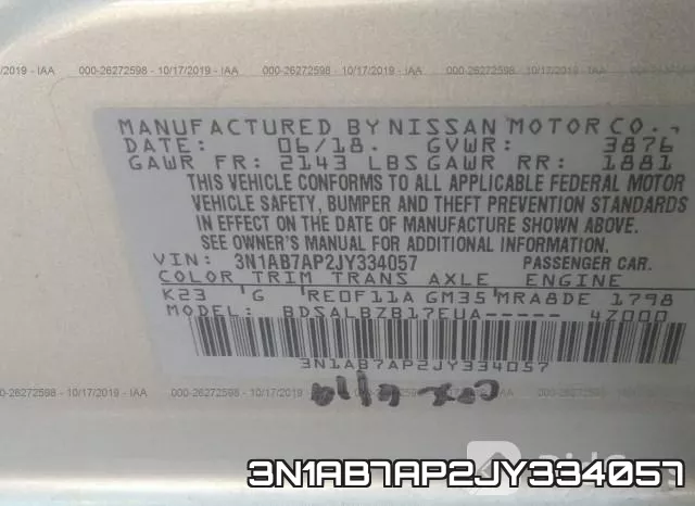 3N1AB7AP2JY334057 фото 10