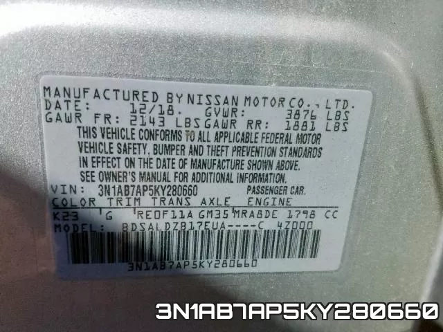 3N1AB7AP5KY280660 фото 2
