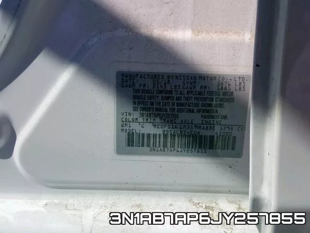 3N1AB7AP6JY257855 фото 2