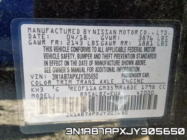 3N1AB7APXJY305650 фото 2