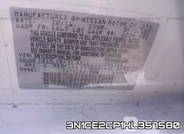 3N1CE2CP1HL357580 фото 10