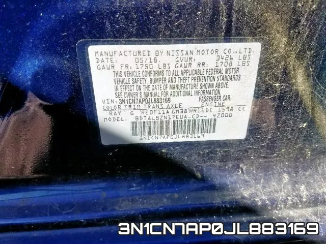 3N1CN7AP0JL883169 фото 2