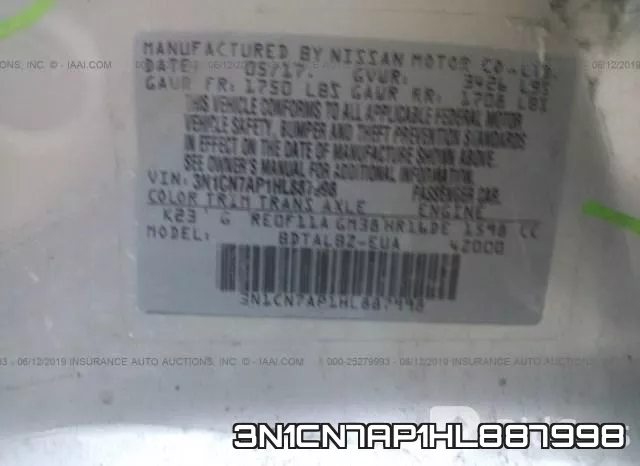3N1CN7AP1HL887998 фото 10