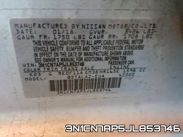 3N1CN7AP5JL853746 фото 2